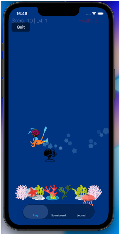 Screenshot of Coral Diver